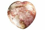 Polished Triassic Petrified Wood Heart - Madagascar #194887-1